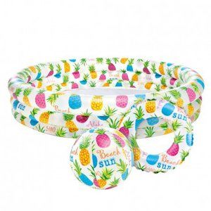 Intex 59469NP Three-ring Colourful Pineapple designs Pool Set With Ball and Ring